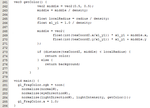 Sourcecode Toon-Shader