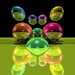 same aas image before; 9 sphere with a closer floor